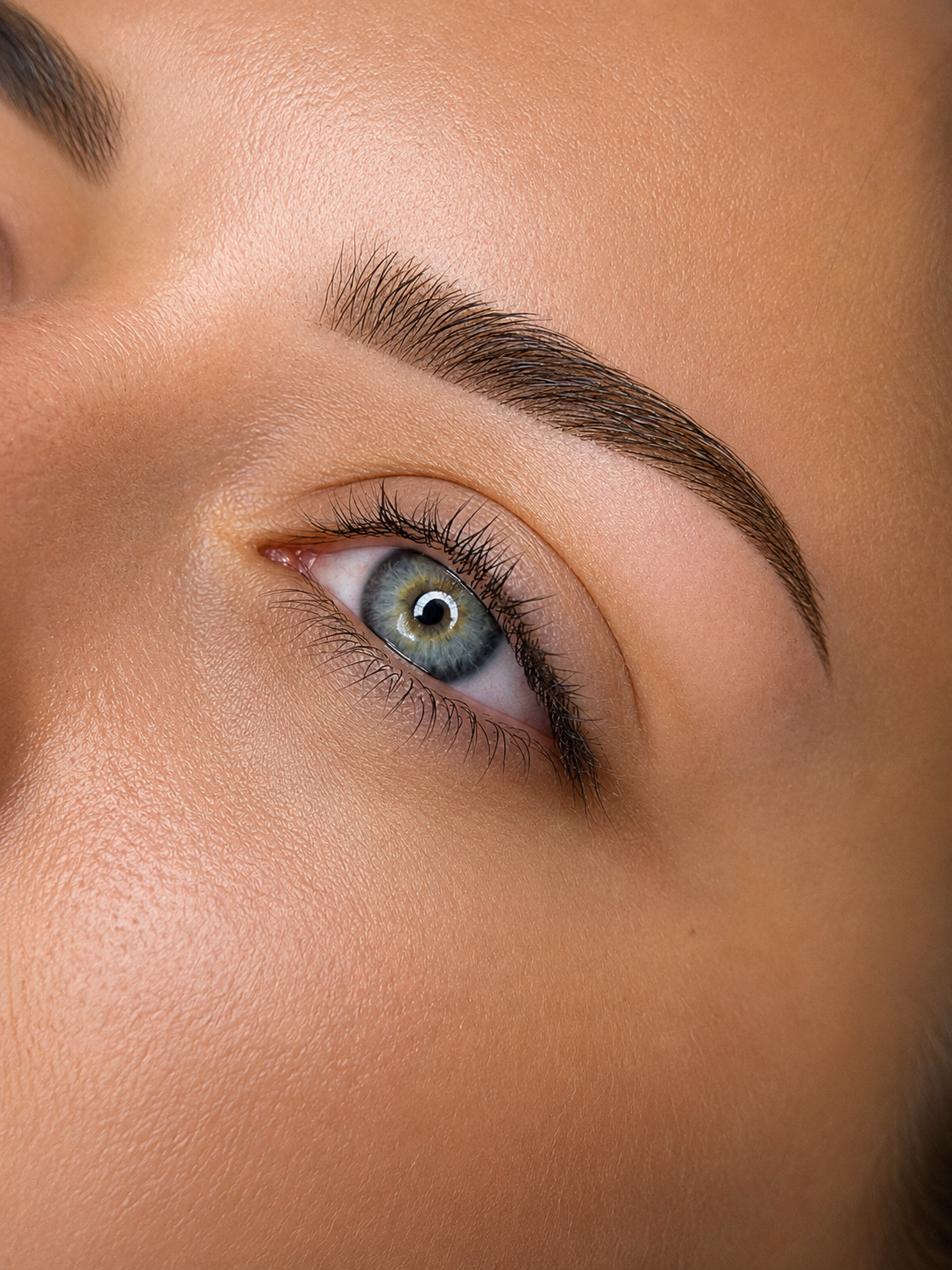 Détail d'un sourcil restructuré par microshading